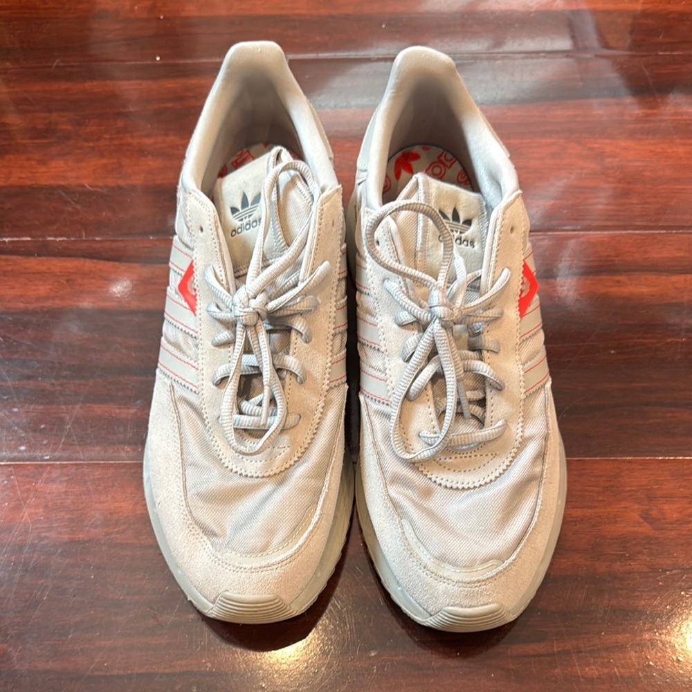 Adidas Retropy Gray and Red Sneakers